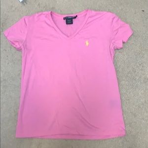 Short Sleeve V Neck Ralph Lauren Sport Tshirt
